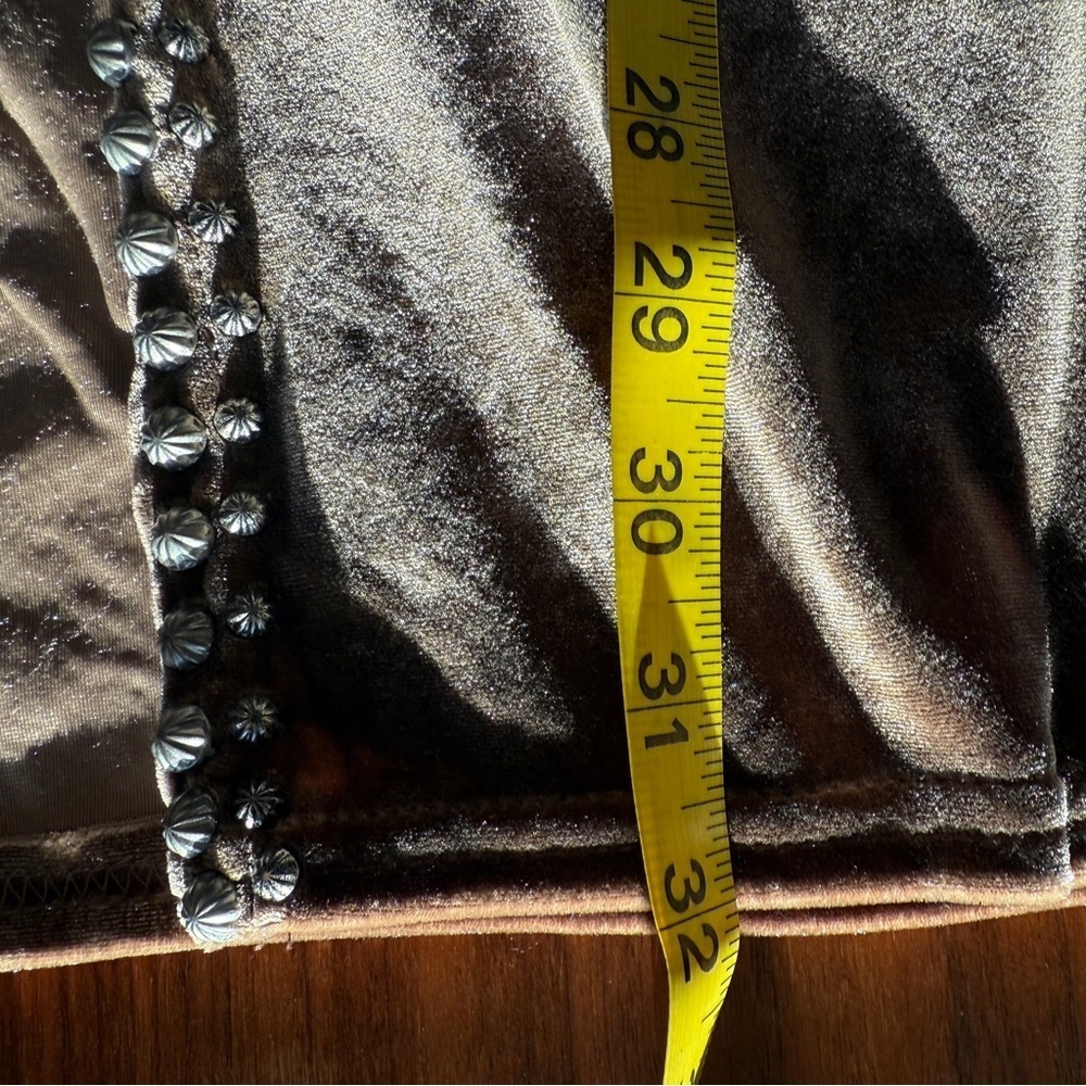 Double D Ranch Brown Brown Crushed Velvet Jacket Duster sz Large - Picture 13 of 13